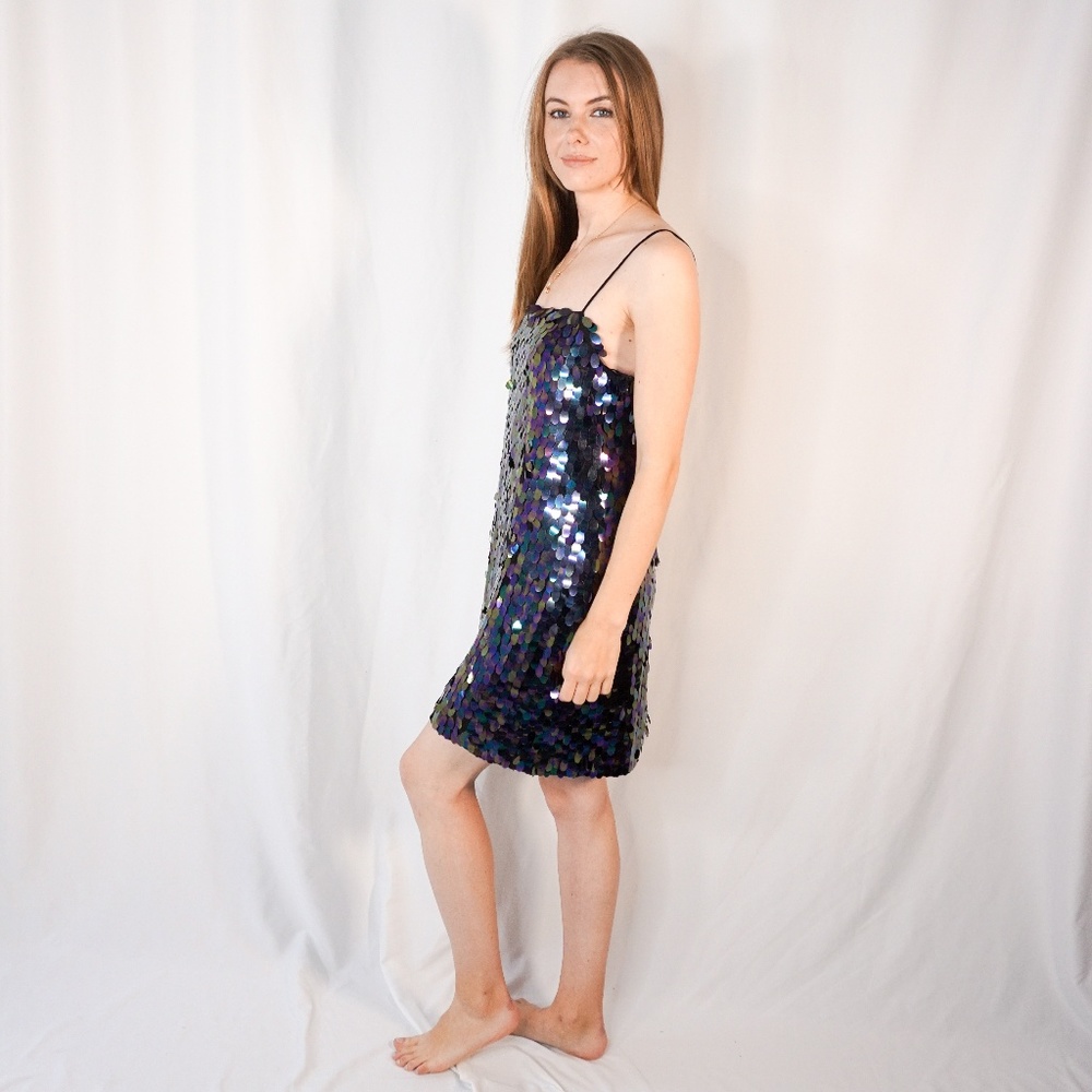 FREE PEOPLE Mermaid Mini Party Dress Purple 798 - Picture 5 of 8